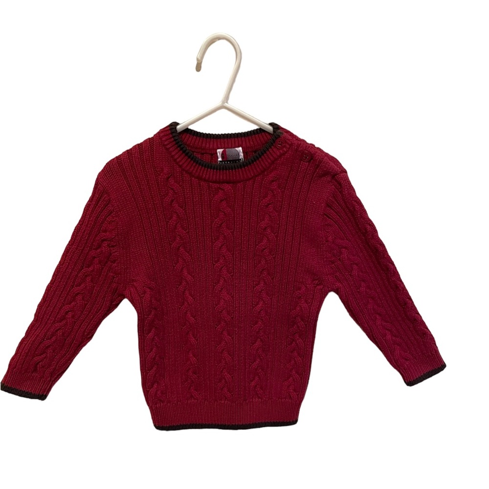 **2 for $20** Gymboree crimson red cable knit sweater size 2T - Picture 1 of 5